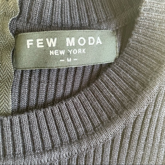 Few Moda Black Ribbed Bodycon Dress - Picture 4 of 7